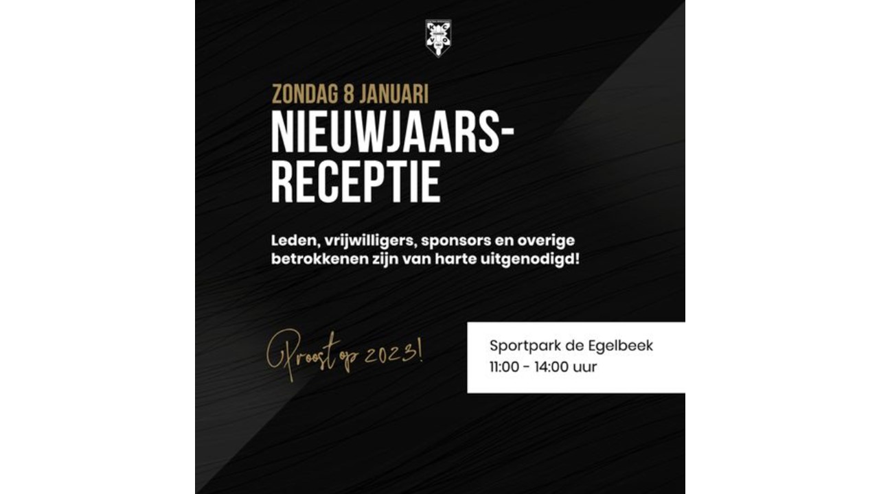 KCVO Nieuwjaarsreceptie, 7 januari 2024, aanvang 11.00 uur